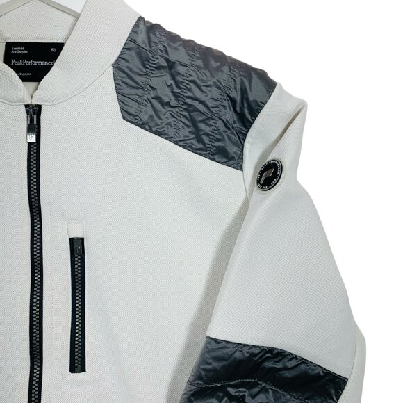 Peak Performance White and Gray Zip Up Sweater - Picture 12 of 16